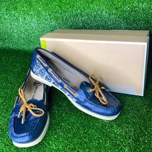 Vintage MK Leather/Signature Canvas loafers